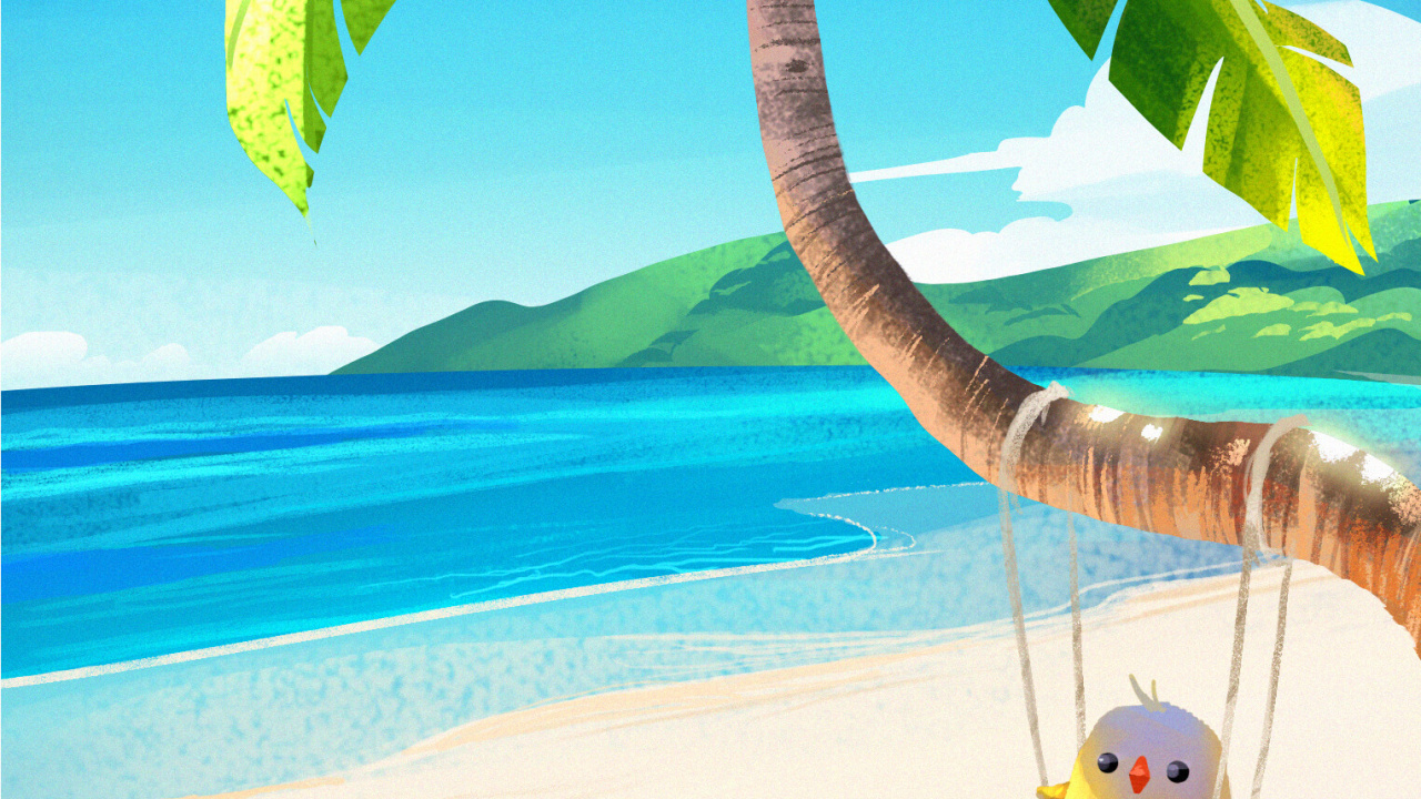 Обои иллюстрация, тропическая зона, дерево, Пальма, природа в разрешении 1280x720