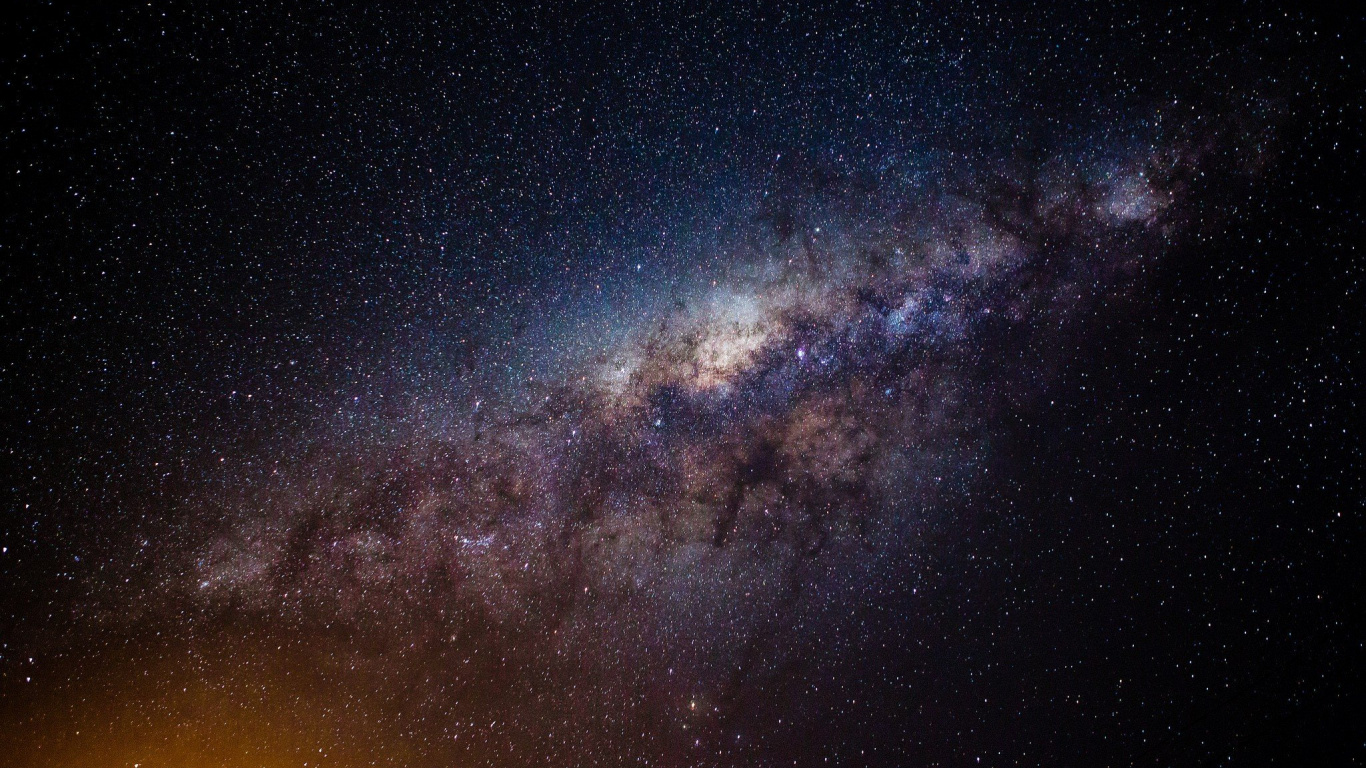 Обои Млечный Путь, Галактика, звезда, Астрономия, ночное небо в разрешении 1366x768