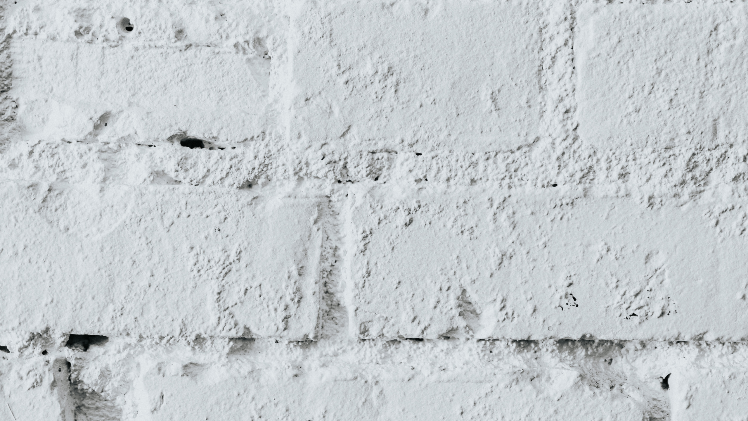 Обои кирпич, текстура, стена, белые, бетон в разрешении 2560x1440