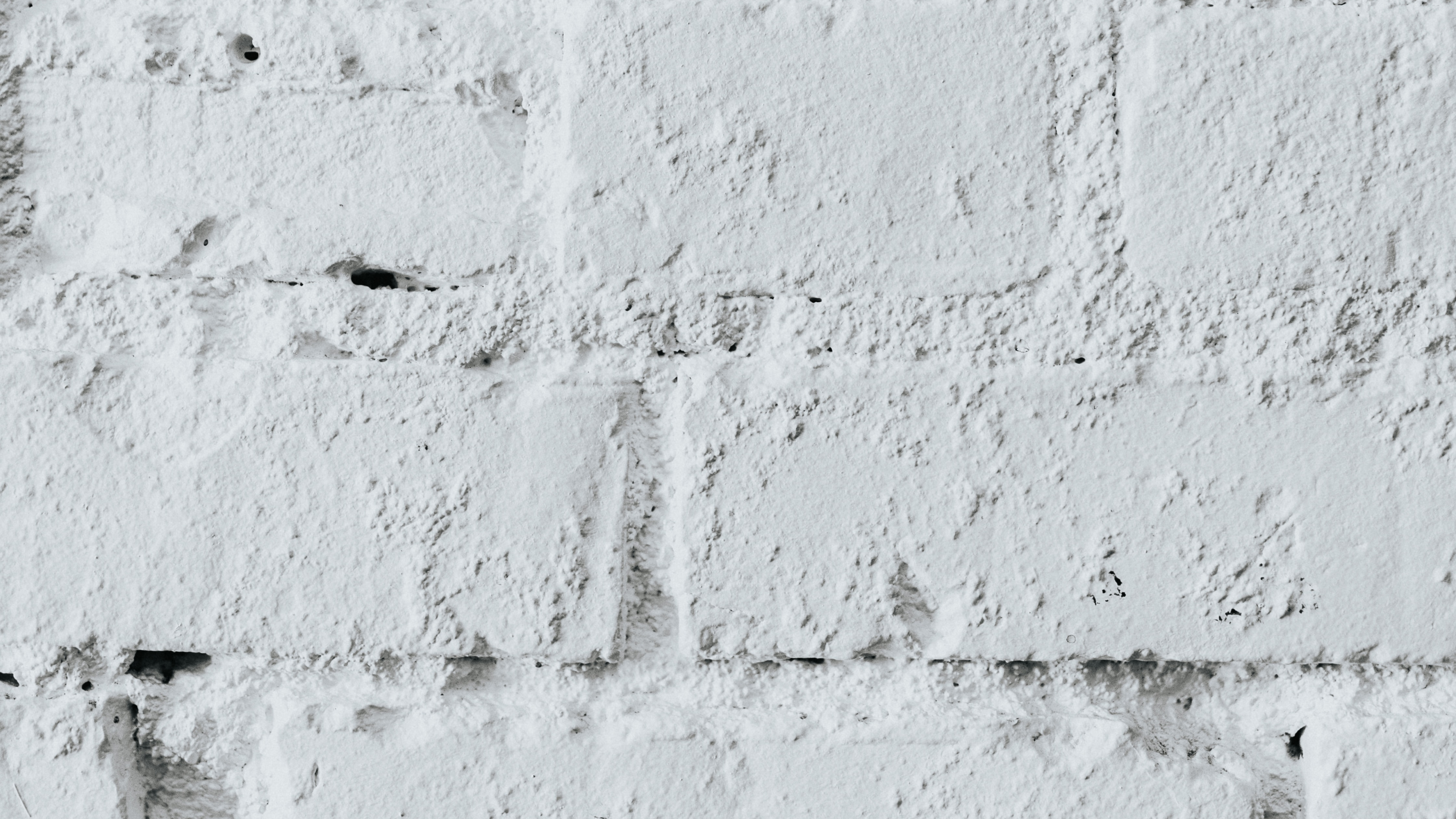 Обои кирпич, текстура, стена, белые, бетон в разрешении 3840x2160