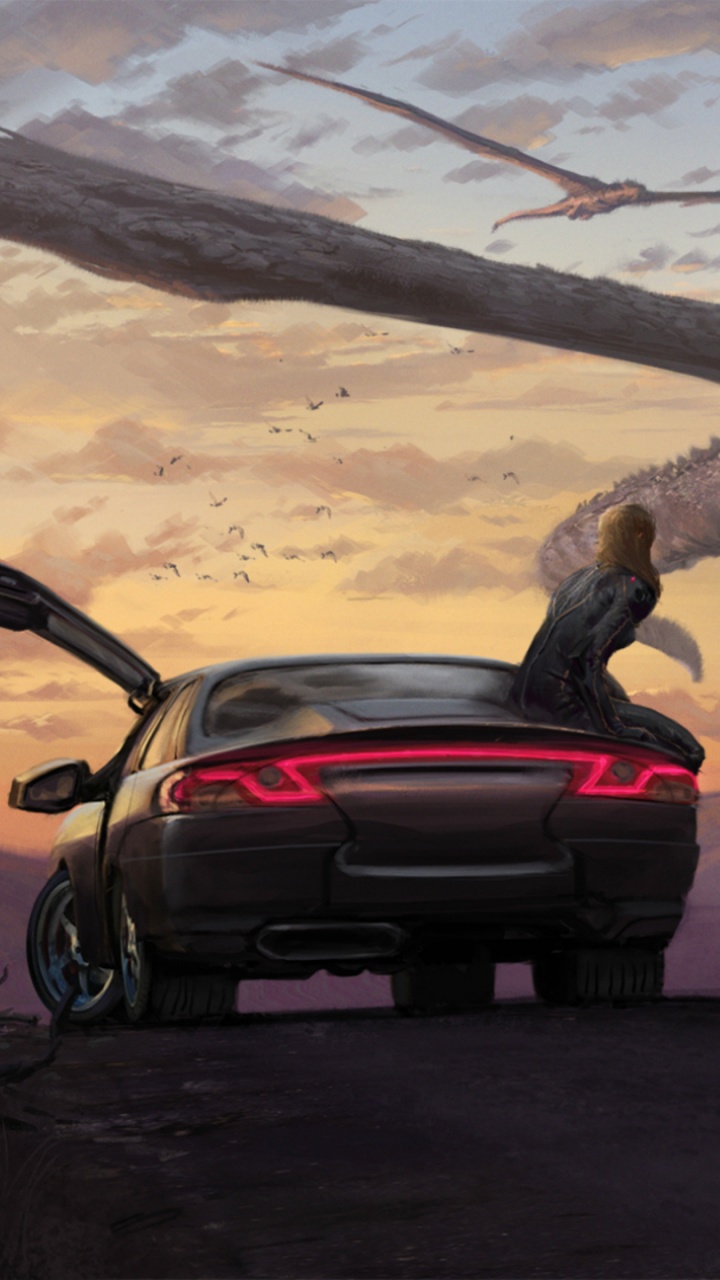 Обои арт, концепт арт, артист, авто, компьютерная игра в разрешении 720x1280