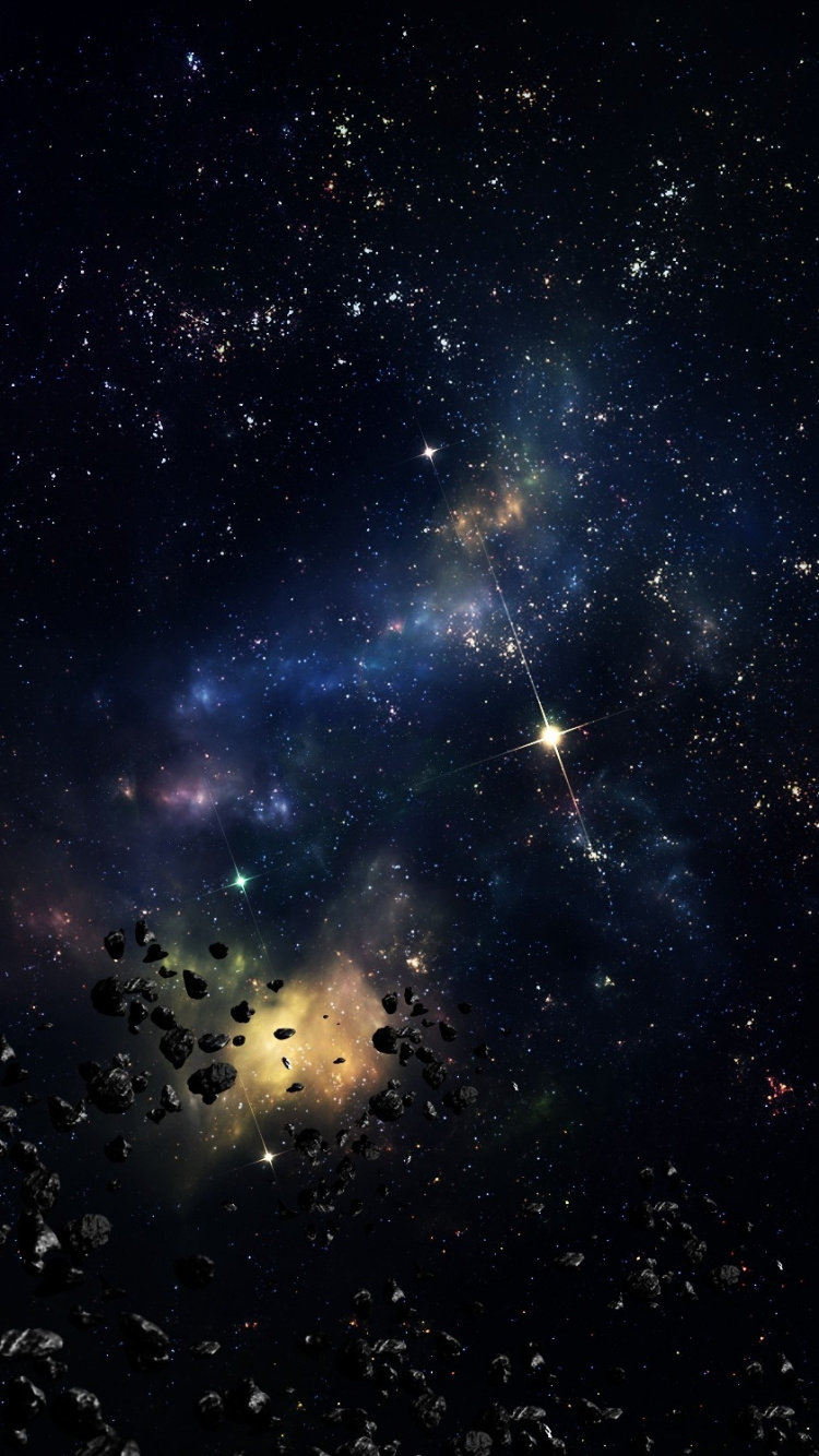 Обои туманность, космическое пространство, Галактика, атмосфера, астрономический объект в разрешении 750x1334