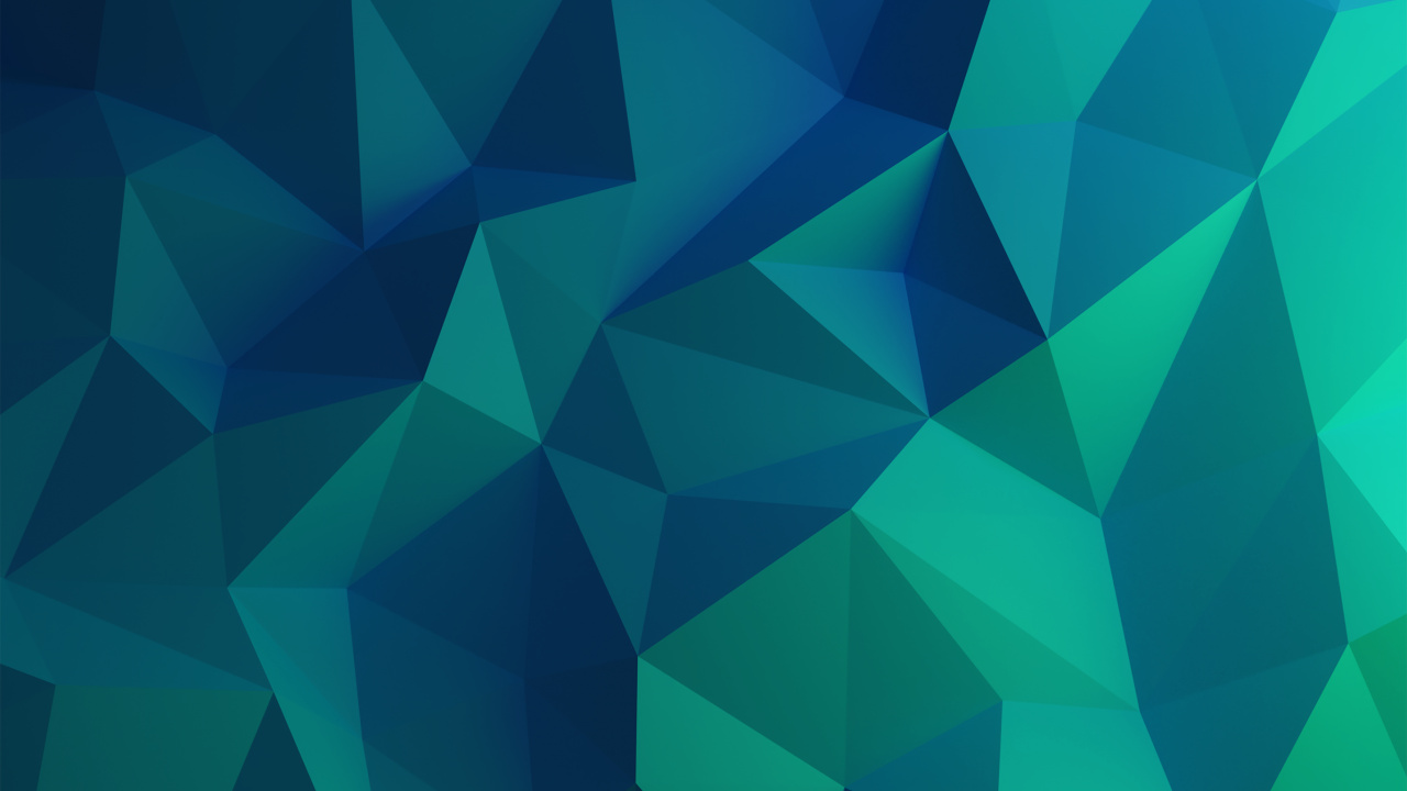 Обои полигон, яблоко, лазурный, Аква, арт в разрешении 1280x720