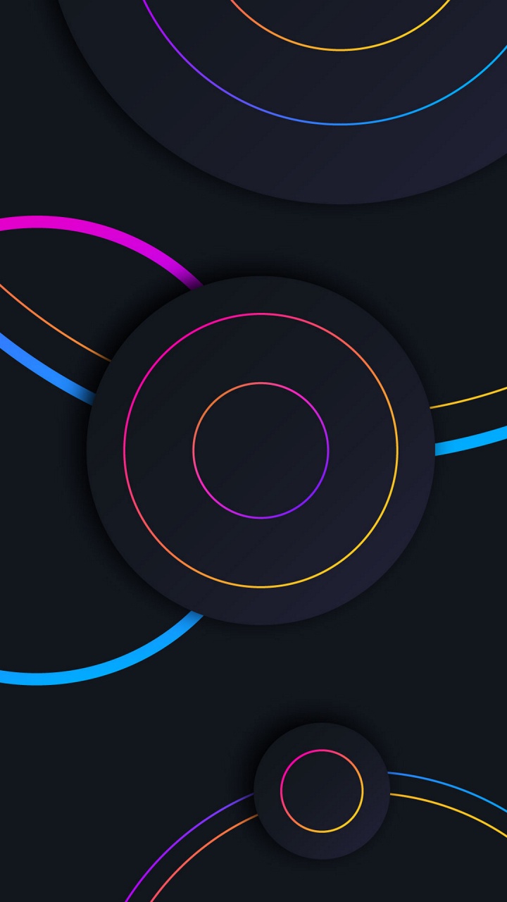 Обои круг, газ, электрик, узор, пурпурный цвет в разрешении 720x1280