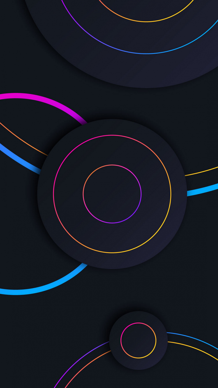 Обои круг, газ, электрик, узор, пурпурный цвет в разрешении 750x1334