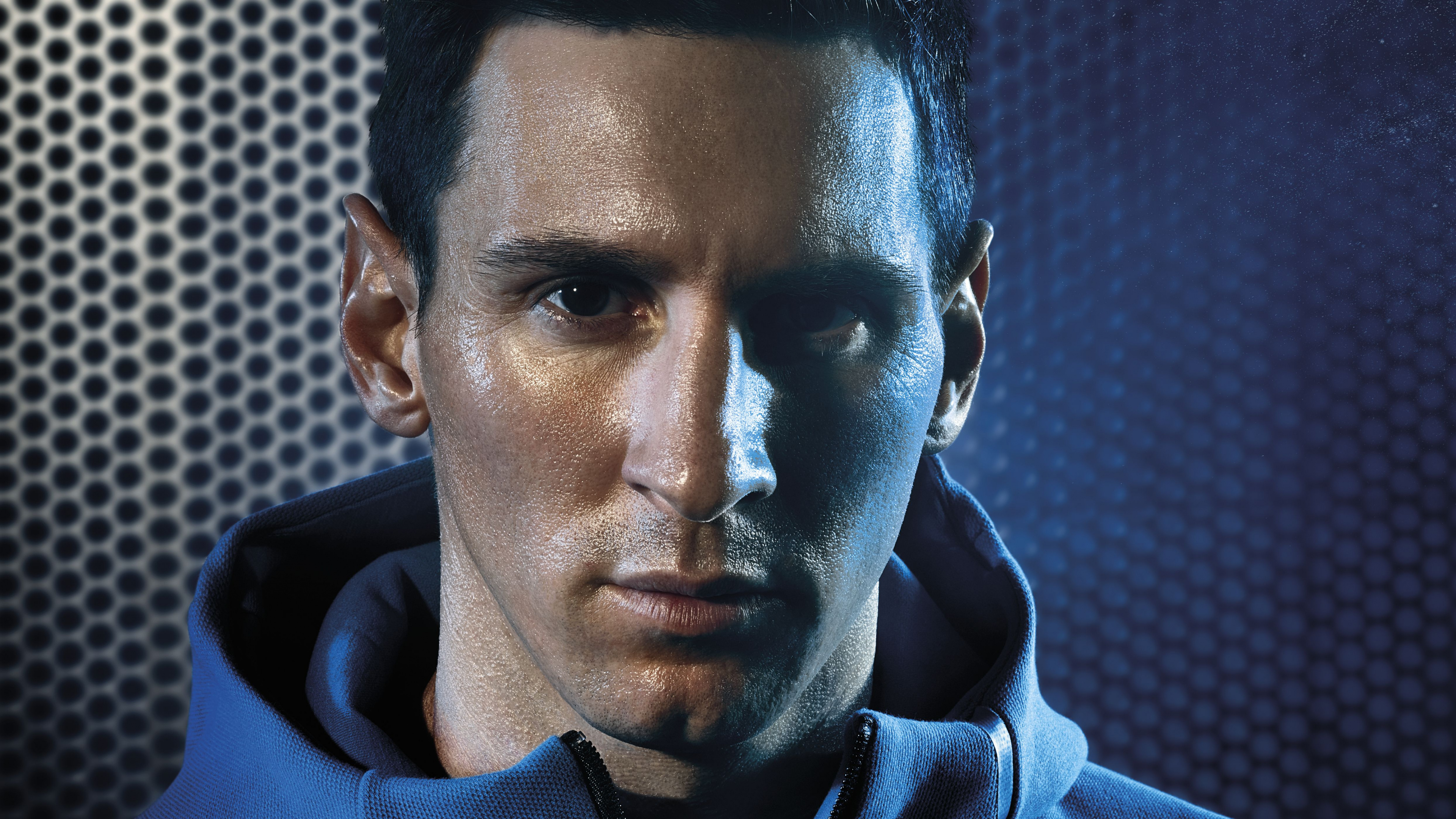 Обои Месси 5к, Лионель Месси, ФК Барселона, ЧМ 2018, лицо в разрешении 3840x2160