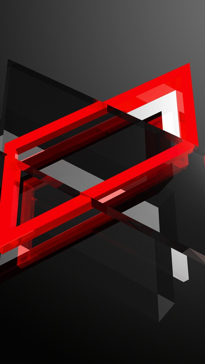 Обои красный цвет, графика, марка, треугольник, шрифт в разрешении 720x1280