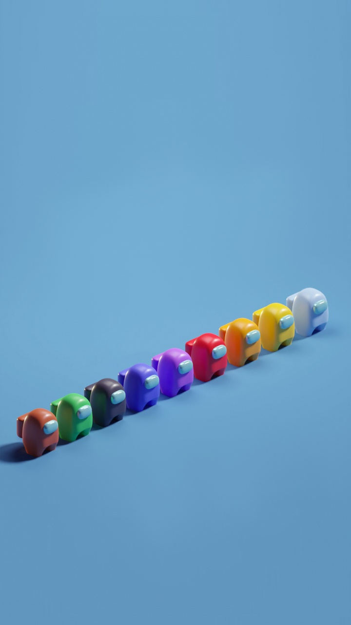 Обои Among Us, среди нас цвета персонажей, характер, красочность, лазурный в разрешении 720x1280