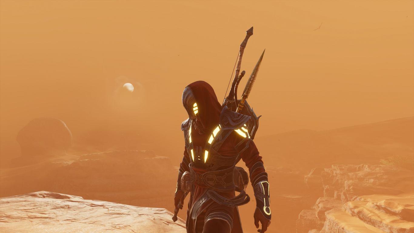 Обои десерт, пейзаж, горизонт, луна, Люди в природе в разрешении 1366x768