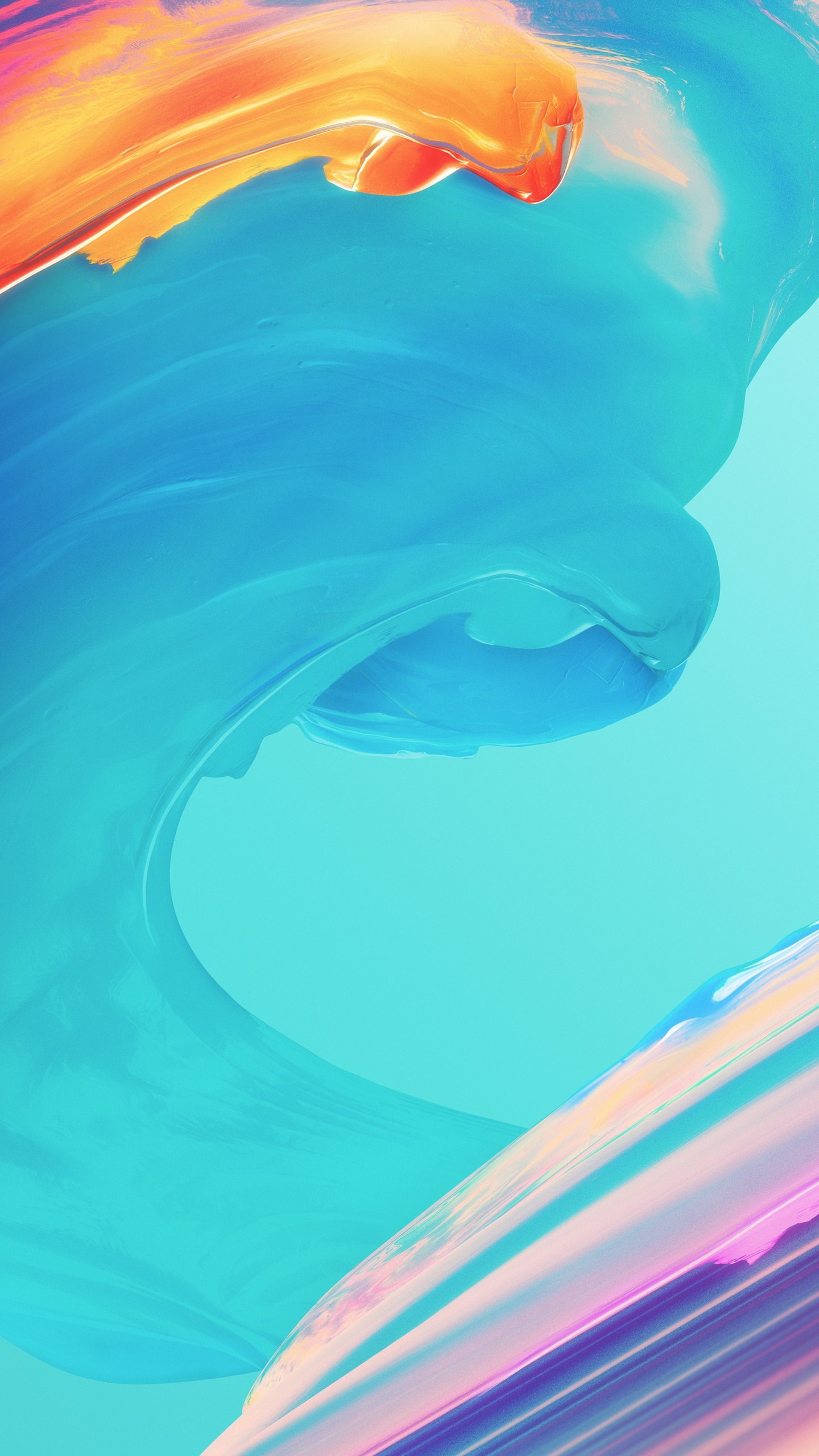 Обои OnePlus 6T, смартфон, андроид, OxygenOS на, вода в разрешении 1440x2560