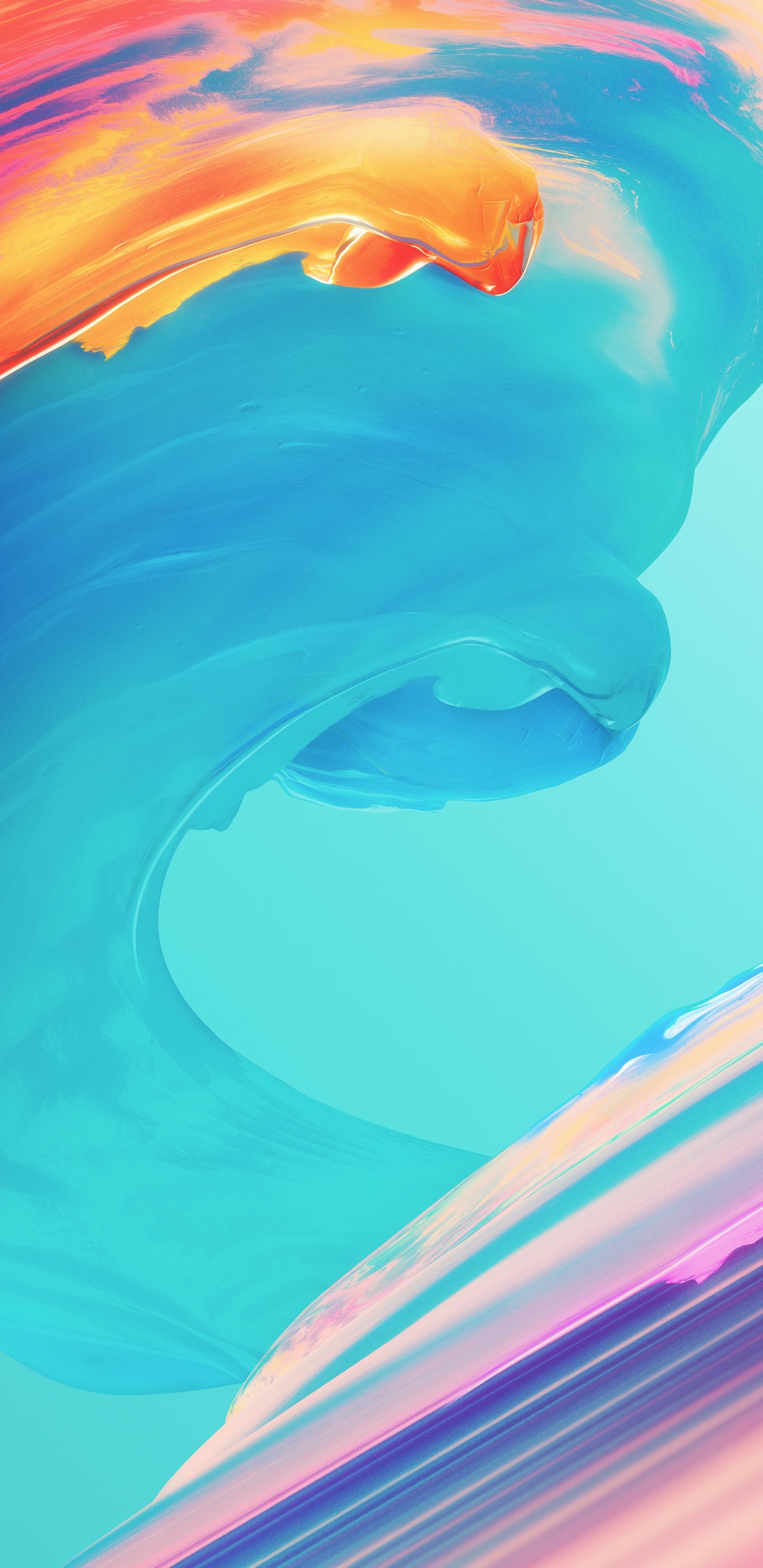 Обои OnePlus 6T, смартфон, андроид, OxygenOS на, вода в разрешении 1440x2960