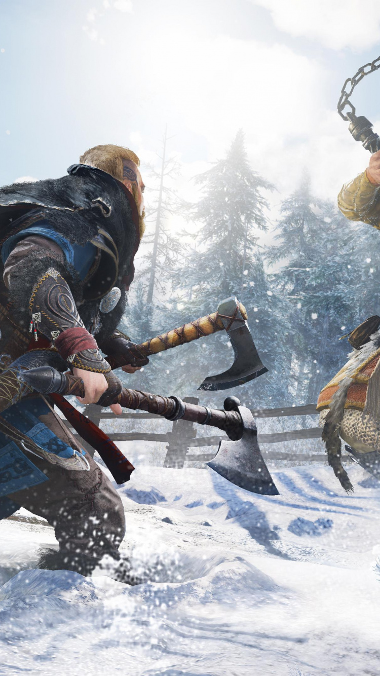 Обои assassins creed valhalla, Assassins Creed Odyssey, ubisoft, игра-боевик, открытый мир в разрешении 750x1334