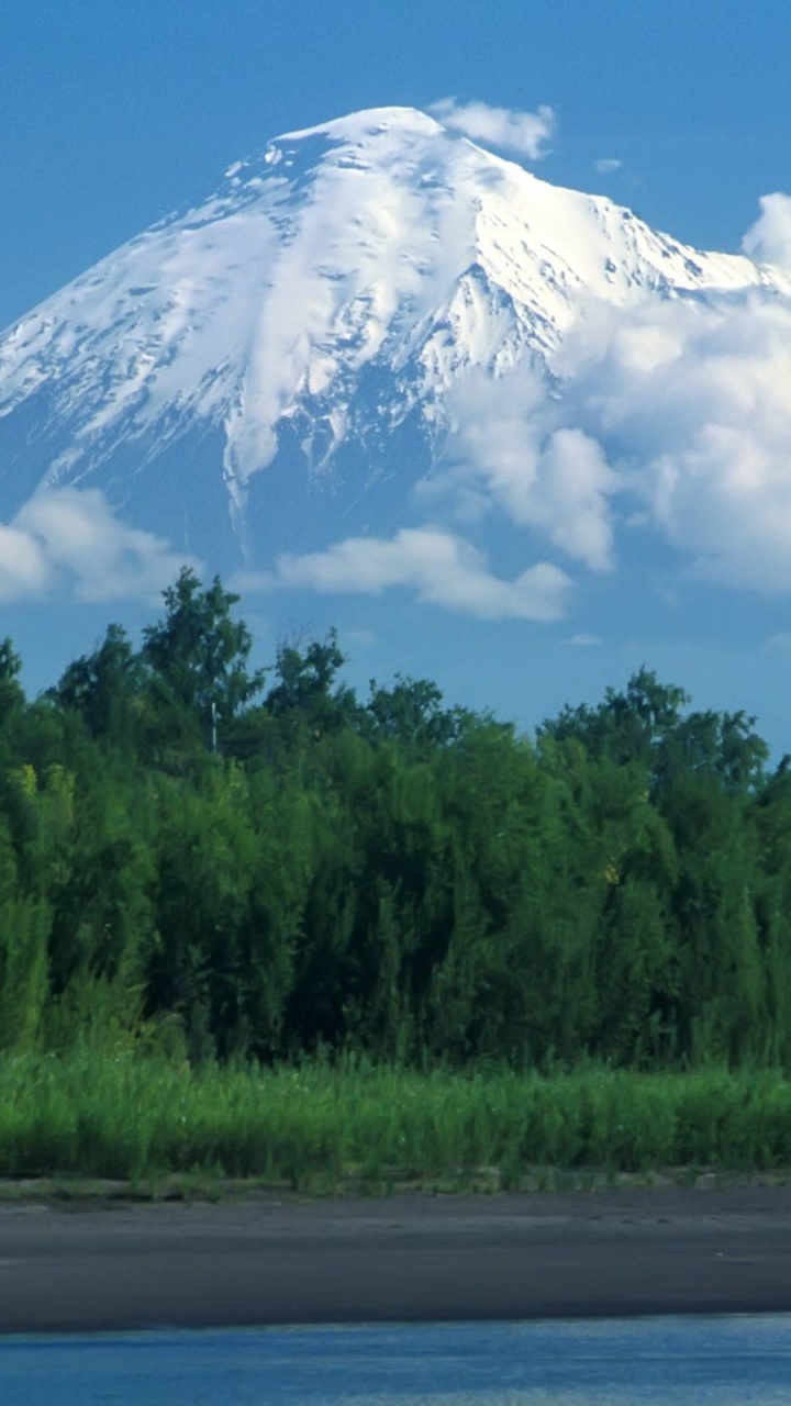 Обои вулканы камчатки, толбачик, вулкан, природа, горный рельеф в разрешении 720x1280