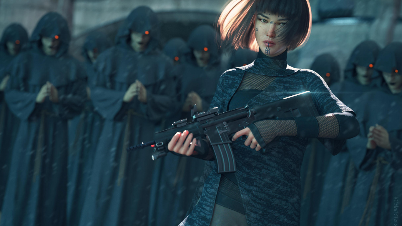 Обои цифровое искусство, арт, произведение искусства, артист, Цифровой композитинг в разрешении 1366x768