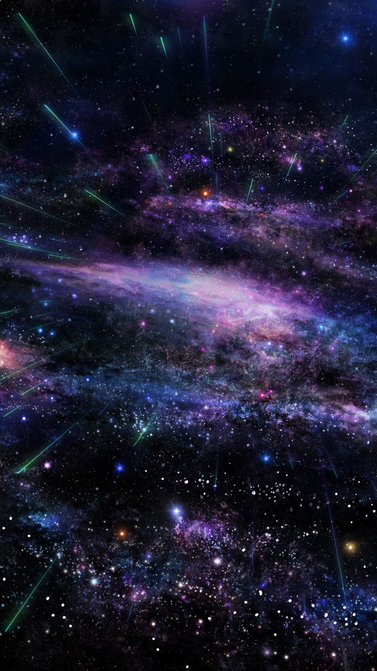 Обои космос, космическое пространство, астрономический объект, Галактика, туманность в разрешении 750x1334