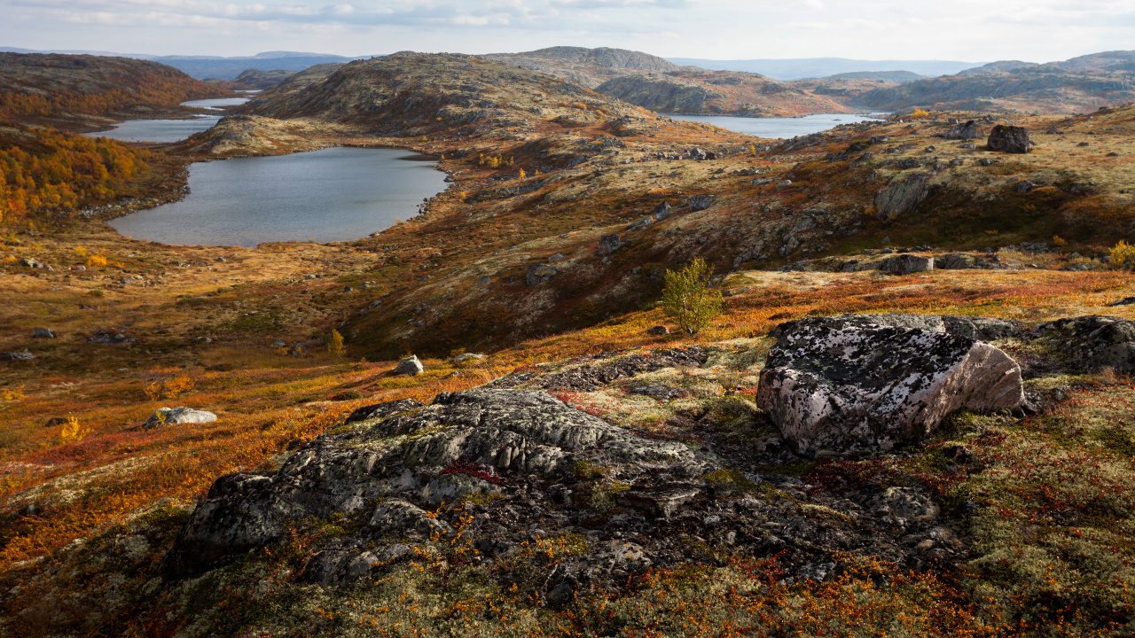 Обои Полуостров Рыбачий, Монче-тундра, Хибины, poluostrov sredniy, полуостров в разрешении 1280x720