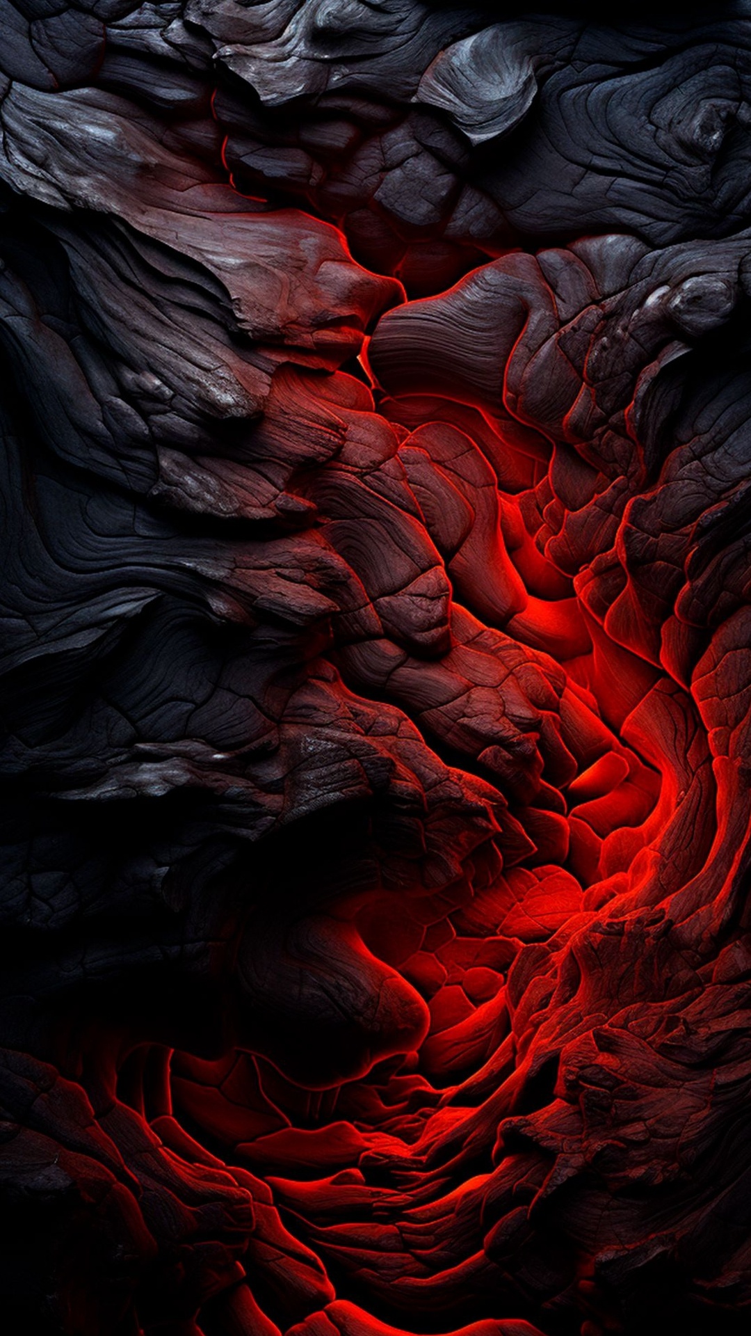 Обои вулканическая порода, живопись, арт, графический дизайн, дизайн в разрешении 1080x1920