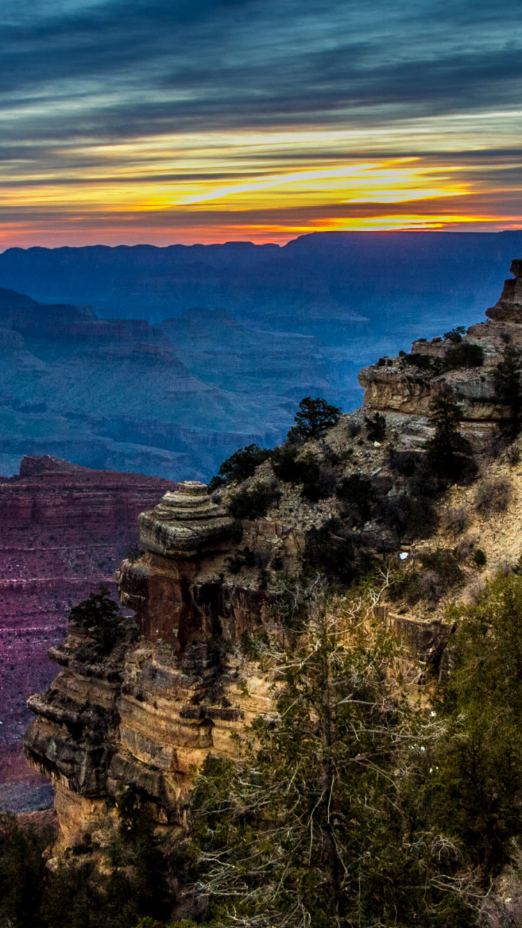 Обои Точка Яки, большой каньон, каньон, парк, национальный парк в разрешении 750x1334
