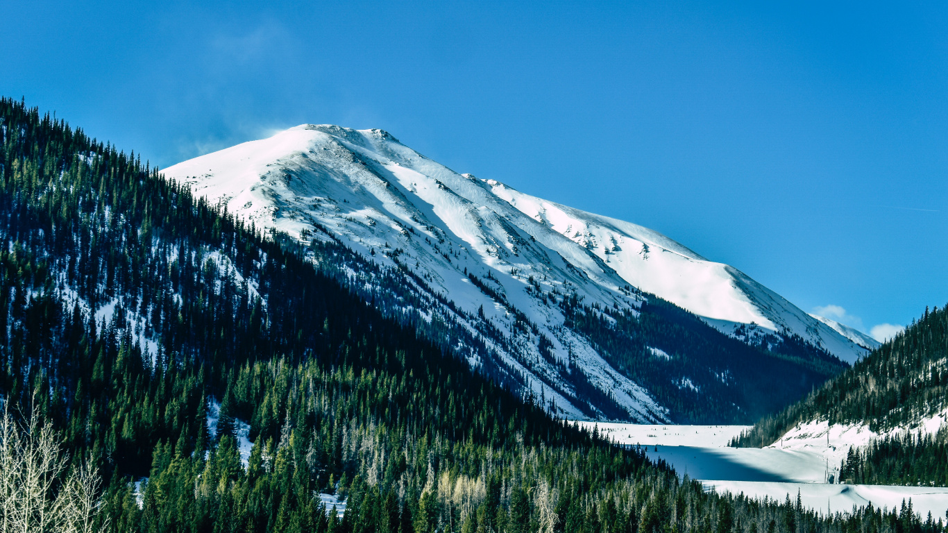 Обои горный хребет, гора, горный рельеф, природа, дикая местность в разрешении 1366x768