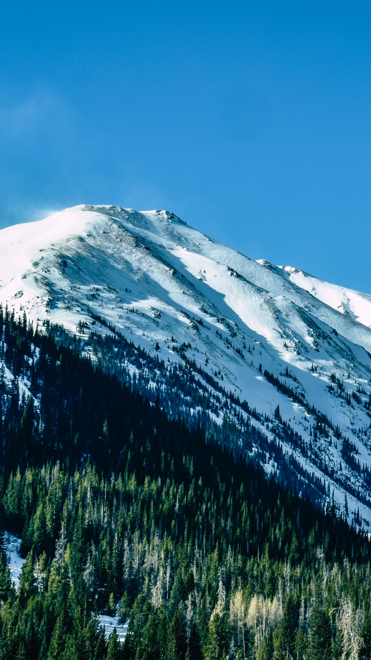 Обои горный хребет, гора, горный рельеф, природа, дикая местность в разрешении 1440x2560