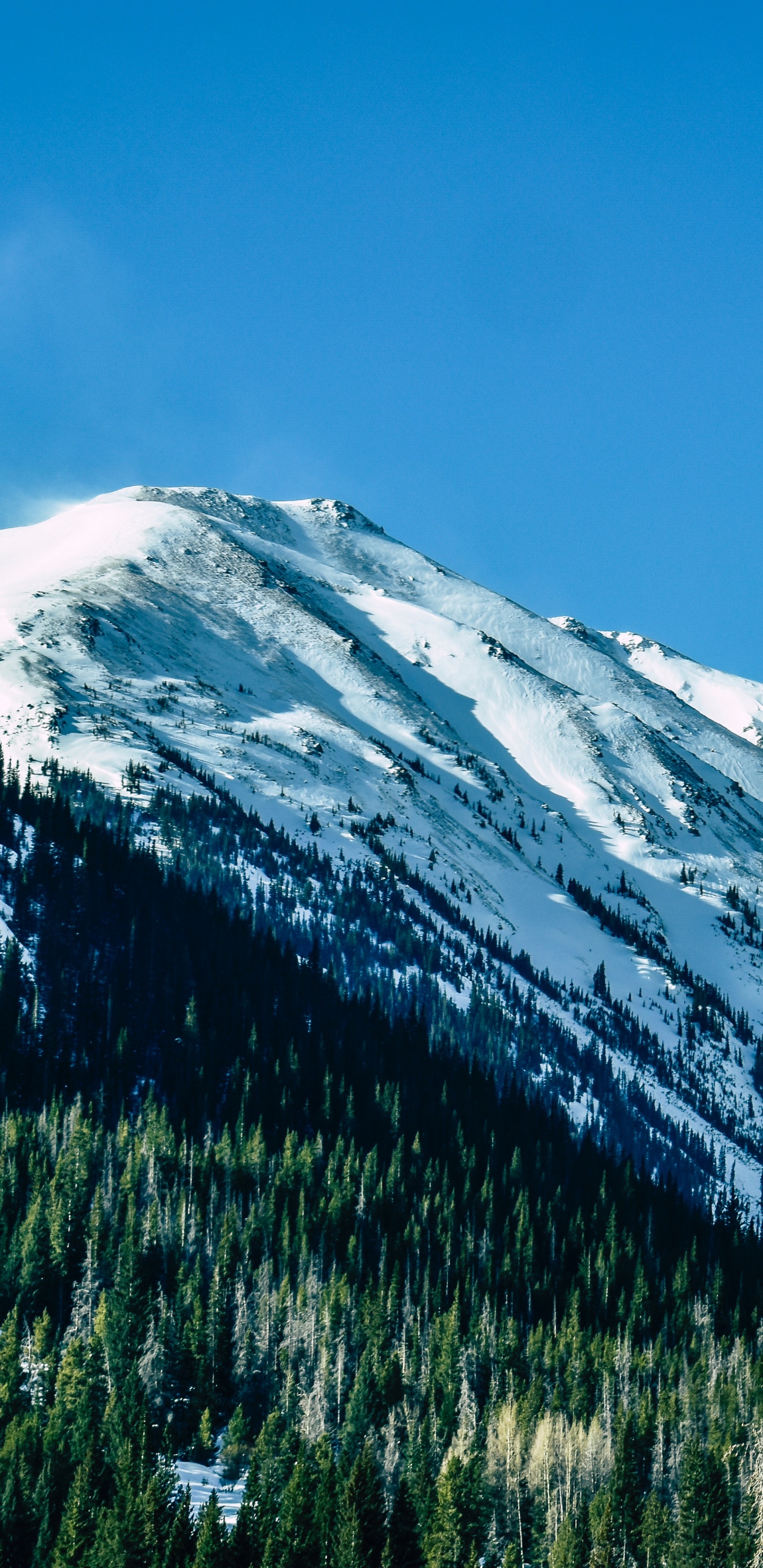 Обои горный хребет, гора, горный рельеф, природа, дикая местность в разрешении 1440x2960