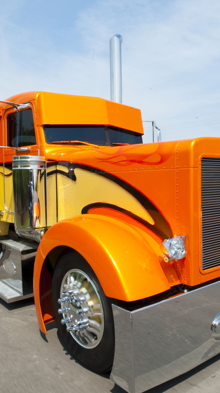 Обои грузовик, большегруз, грузовики mack, транспорт, трейлер тележки в разрешении 750x1334