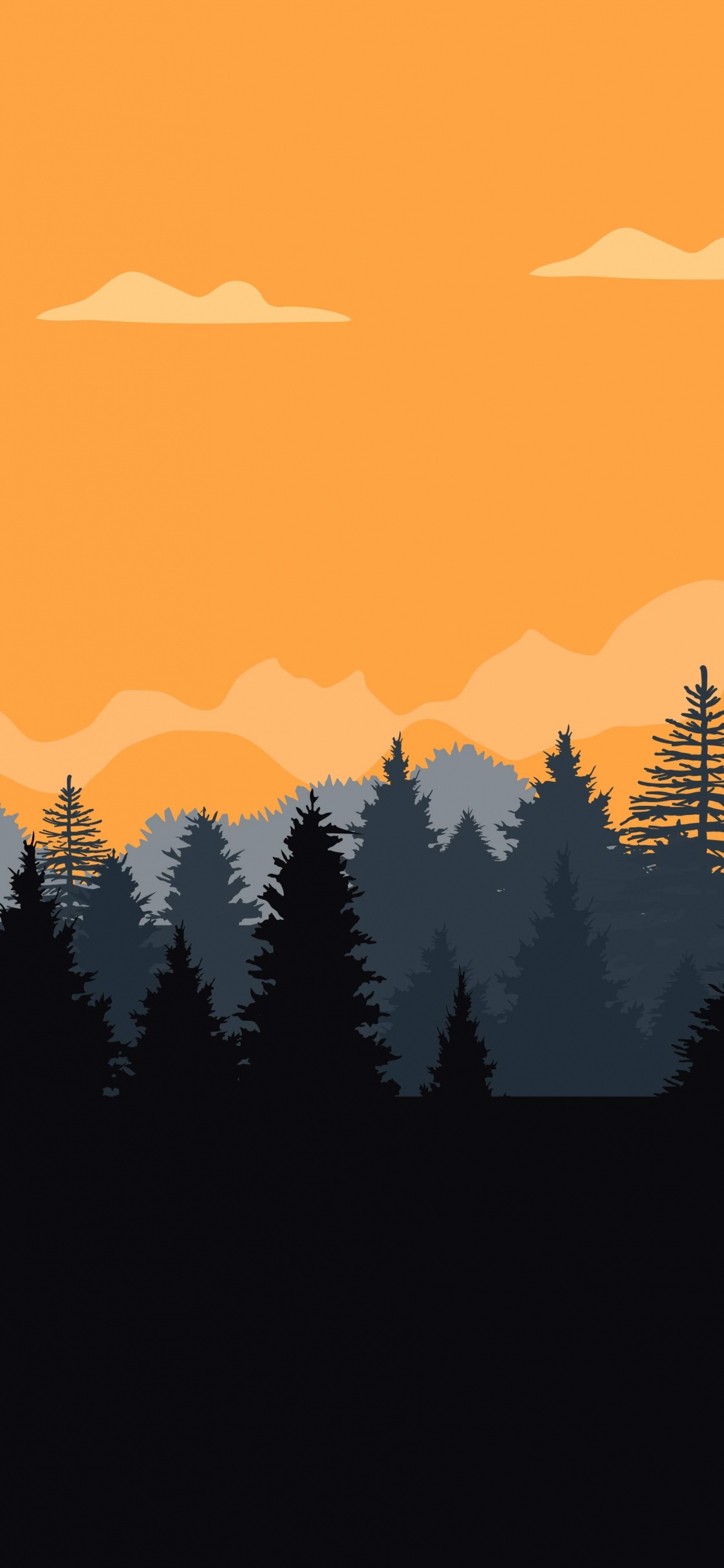 Обои мультфильм природа, природа, мультфильм, рисование, идея в разрешении 1125x2436