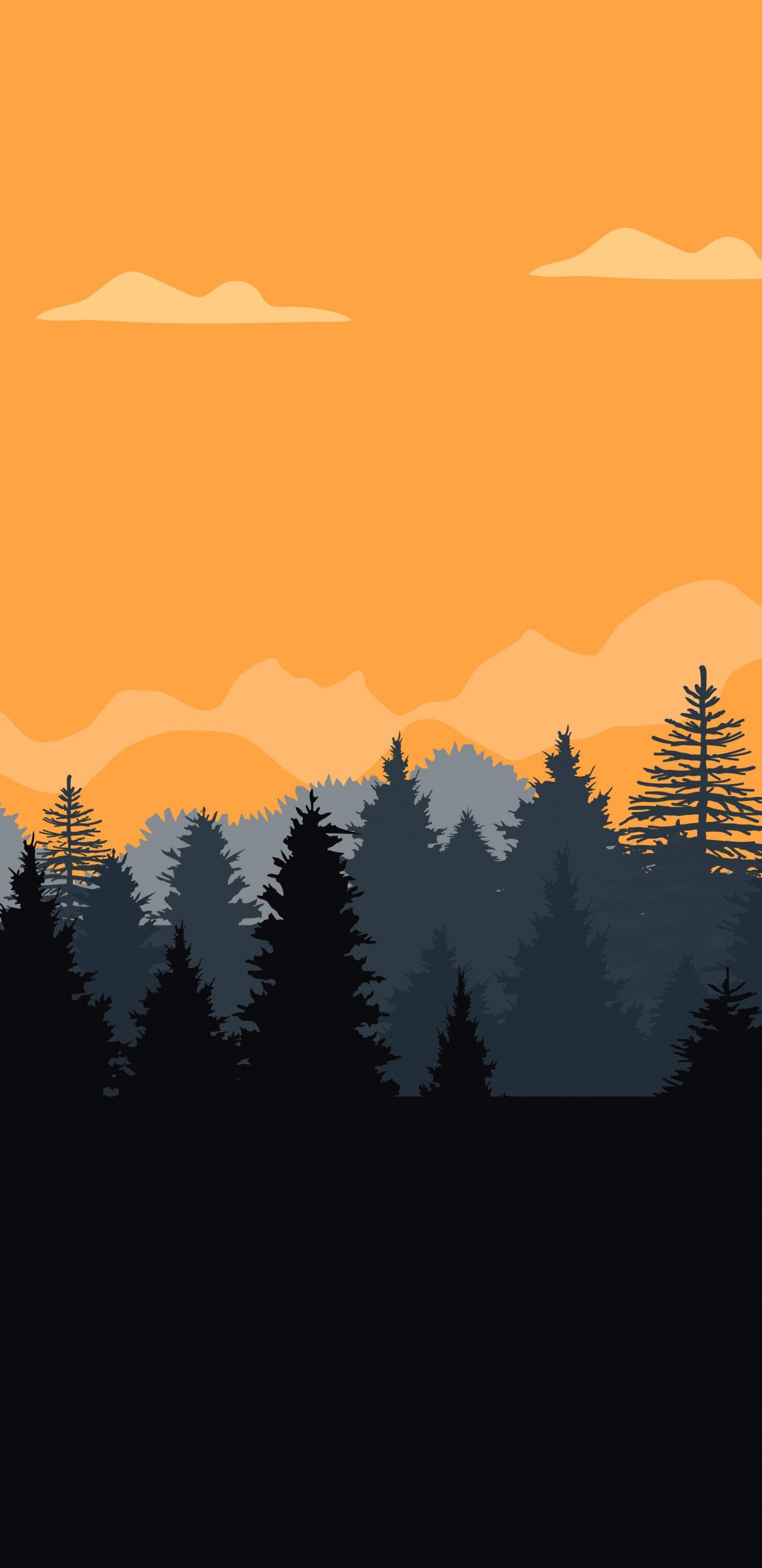 Обои мультфильм природа, природа, мультфильм, рисование, идея в разрешении 1440x2960