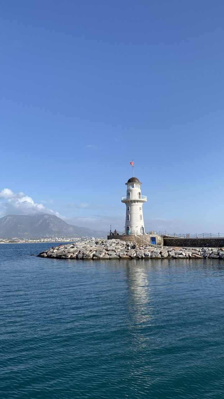 Обои маяк алании, Валлетта, Manoel Island, вода, Маяк в разрешении 720x1280