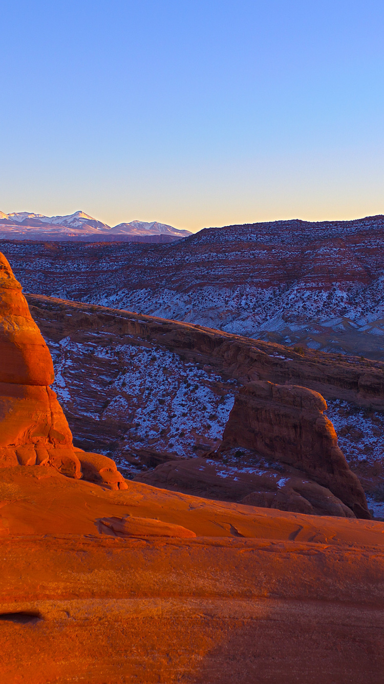Обои каньон, естественная арка, национальный парк, парк, Деликатная арка в разрешении 750x1334
