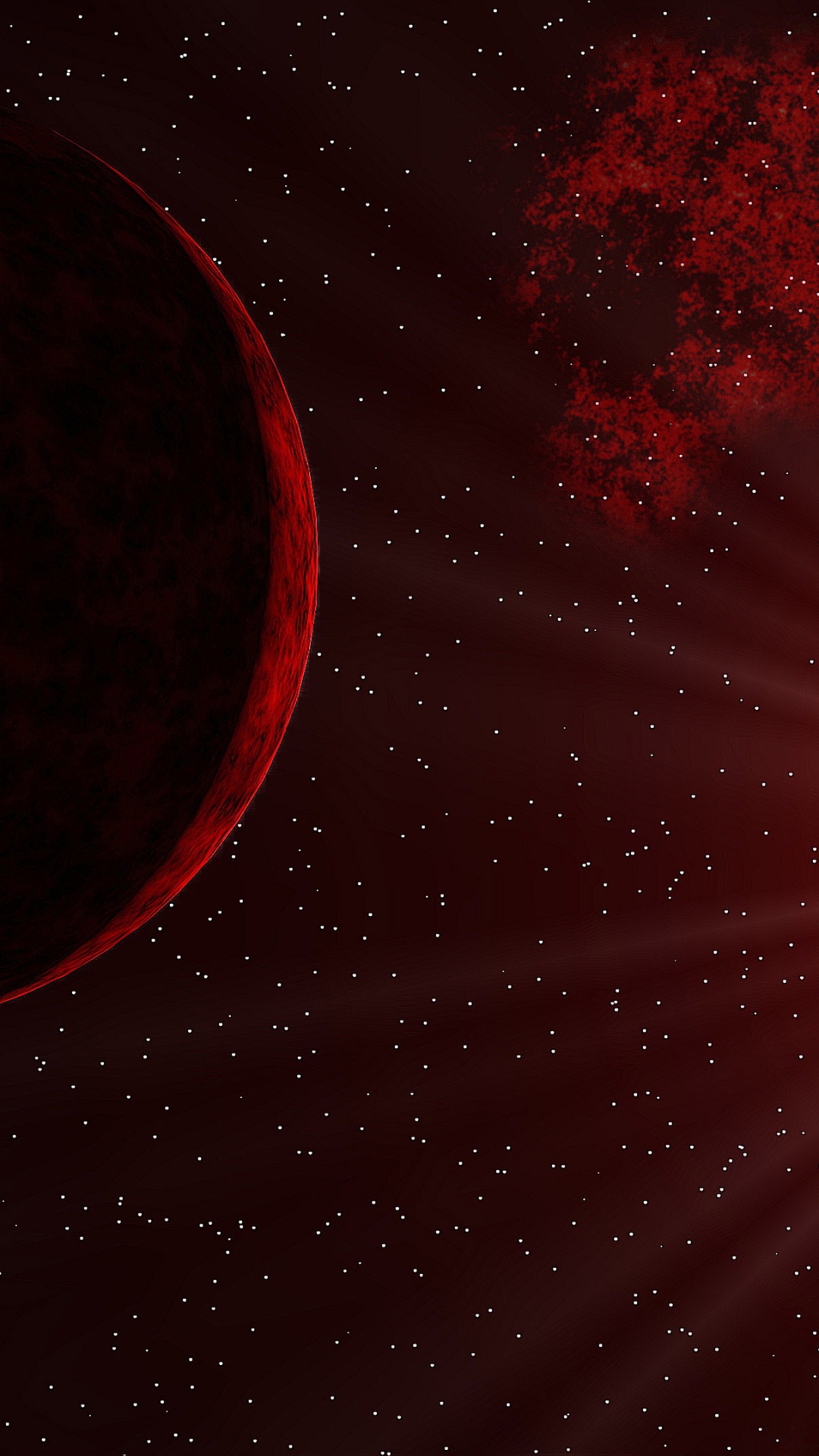 Обои красный цвет, Астрономия, атмосфера, космическое пространство, космос в разрешении 1080x1920