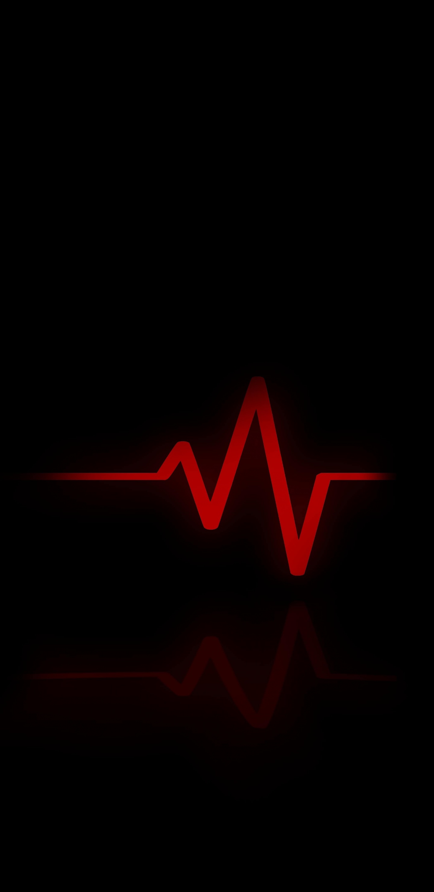 Обои сердце, темнота, свет, физика, геометрия в разрешении 1440x2960