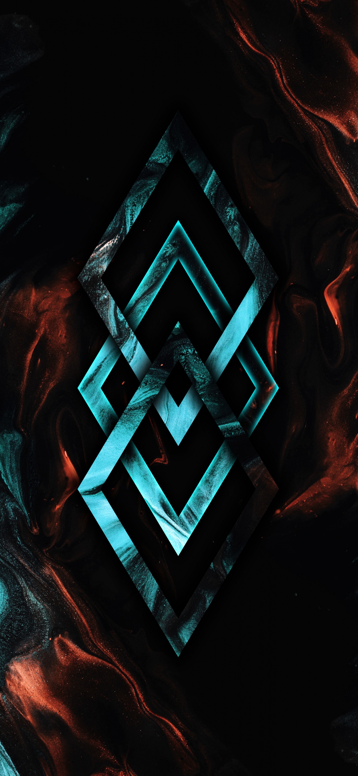 Обои темнота, лазурный, Аква, электрик, газ в разрешении 1242x2688