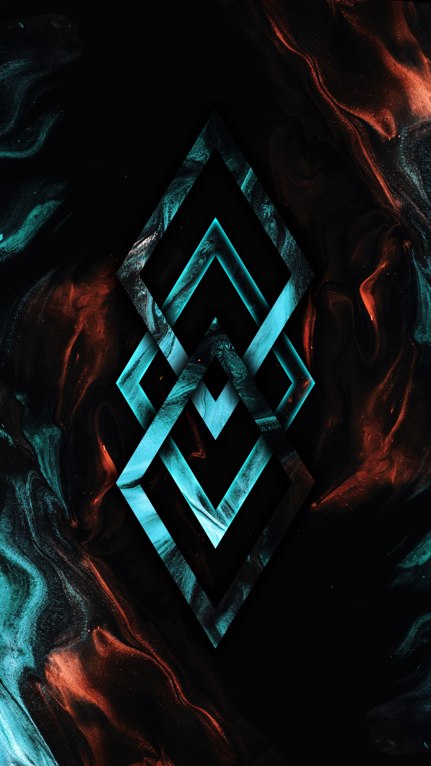 Обои темнота, лазурный, Аква, электрик, газ в разрешении 1440x2560