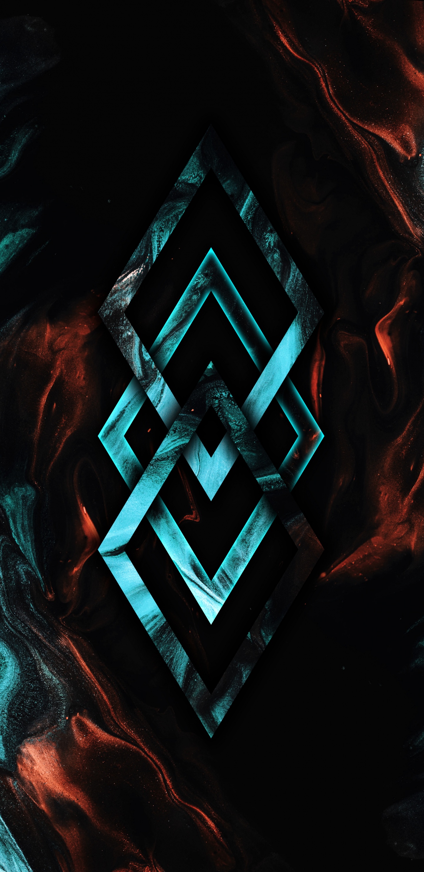 Обои темнота, лазурный, Аква, электрик, газ в разрешении 1440x2960