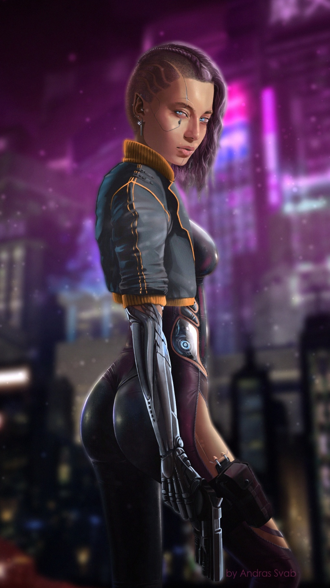 Обои Представление, арт, рокконцерт, пурпур, робот в разрешении 1080x1920