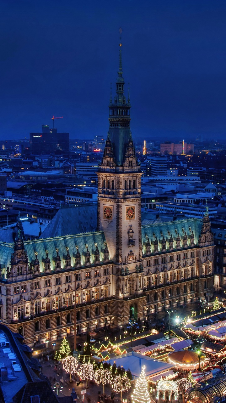 Обои Гамбург, городской пейзаж, городской район, город, ориентир в разрешении 720x1280