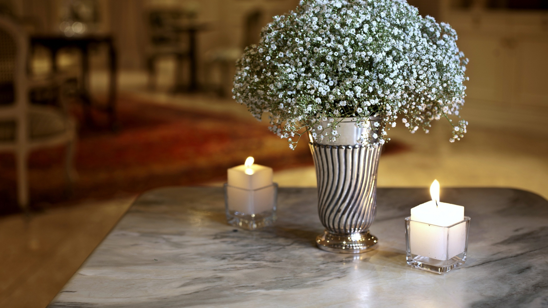 Обои ваза, цветок, предмет, освещение, таблица в разрешении 1920x1080