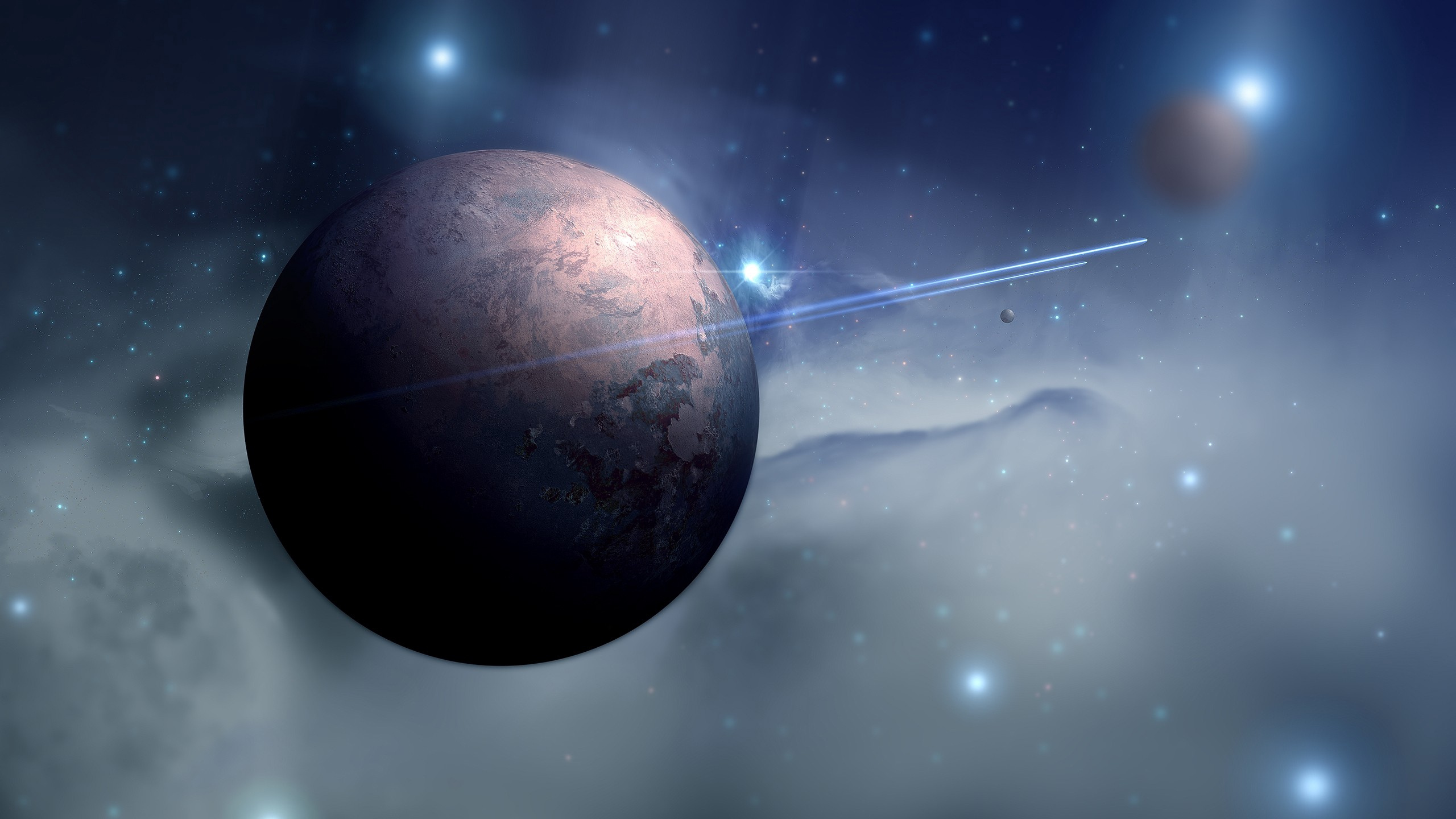 Обои космическое пространство, астрономический объект, атмосфера, планета, космос в разрешении 2560x1440