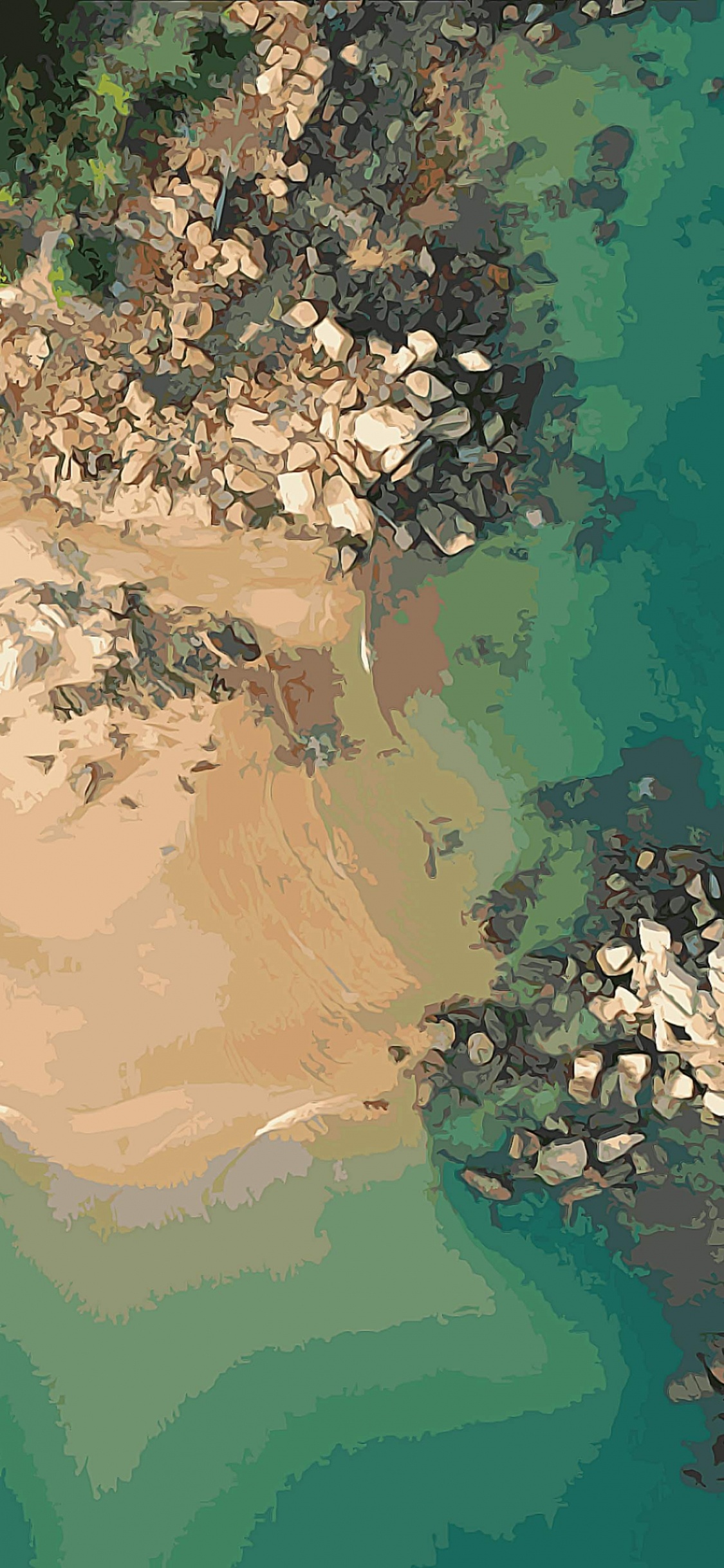 Обои Google, Google Pixel 4, гидроресурсы, пиксель 4, вода в разрешении 1125x2436