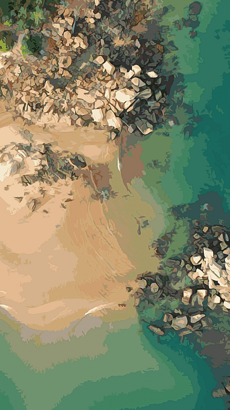 Обои Google, Google Pixel 4, гидроресурсы, пиксель 4, вода в разрешении 750x1334