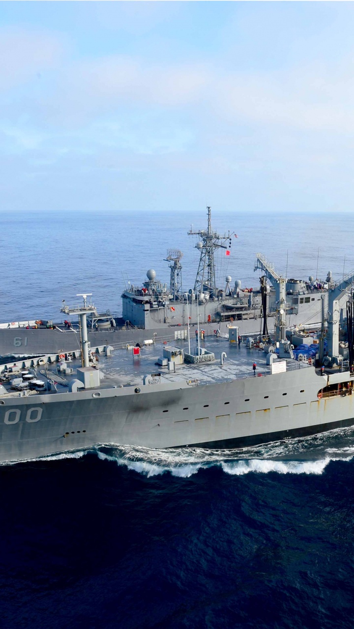 Обои военно морской флот США, USN от Гуадалупе-и-Т-АО-200, тяжелый крейсер, десантный вертолетоносец, Королевский Тайский Военно-Морской Флот в разрешении 720x1280
