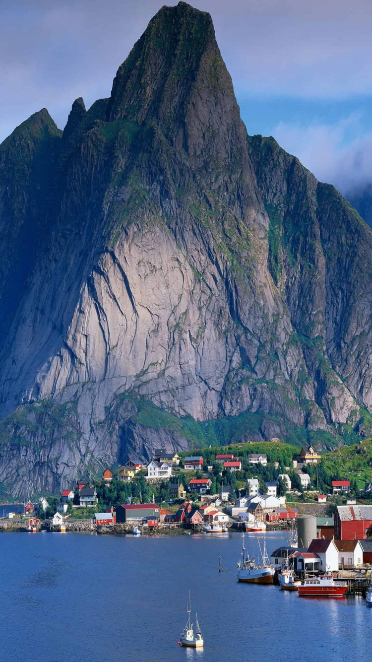 Обои Осло, фьорд, гора, горный хребет, пейзажи гор в разрешении 750x1334