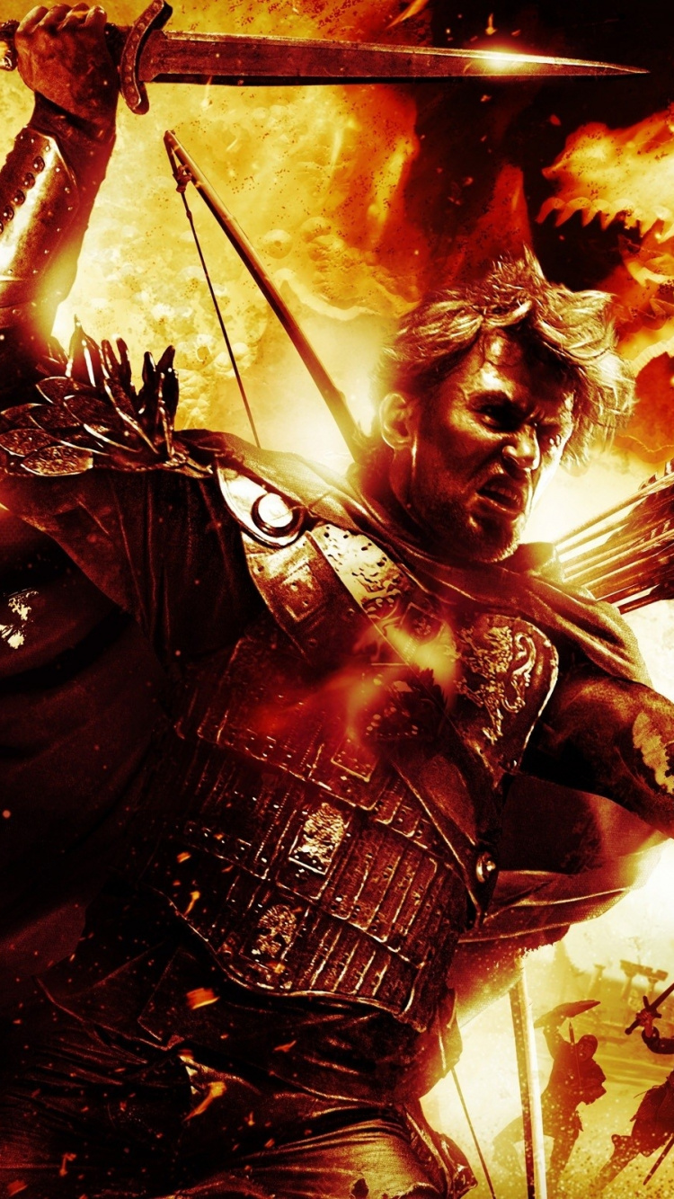 Обои дракон, тьма, женщина воин, боевик, воин в разрешении 750x1334