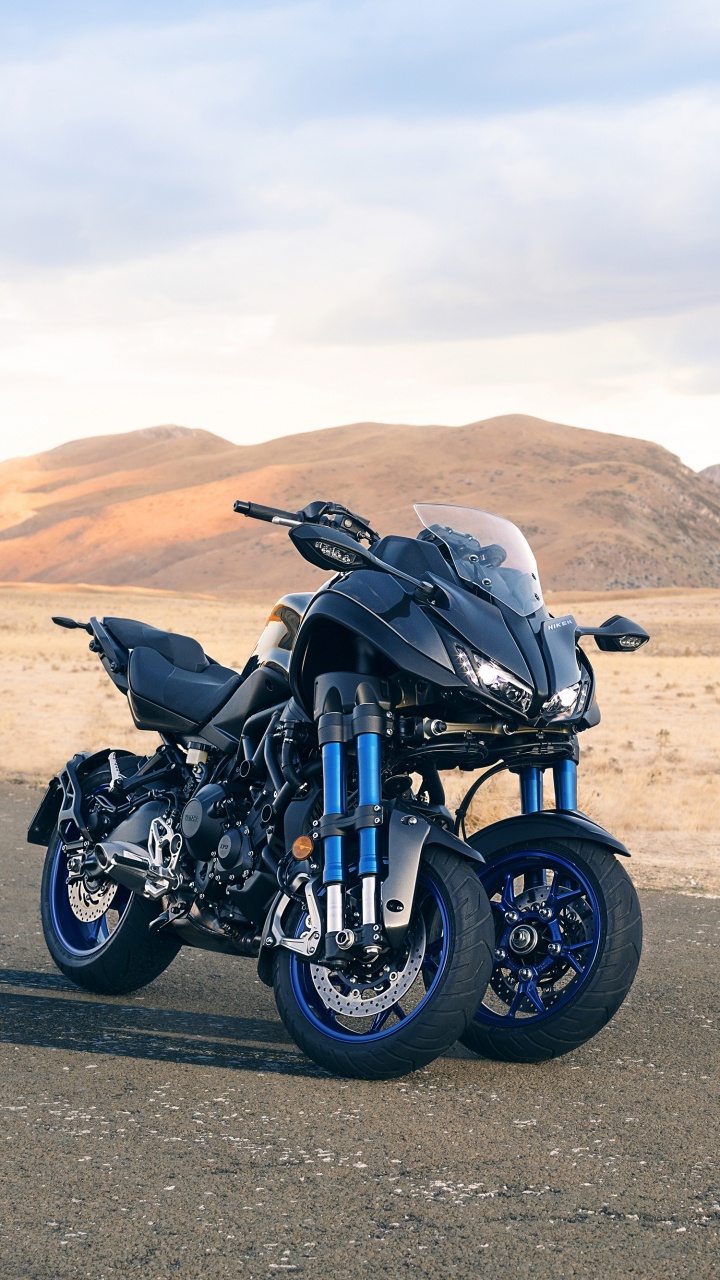 Обои Ямаха мотор Компани, мотоцикл, Ямаха НИКЕН, мотоспорт, дорожное путешествие в разрешении 720x1280