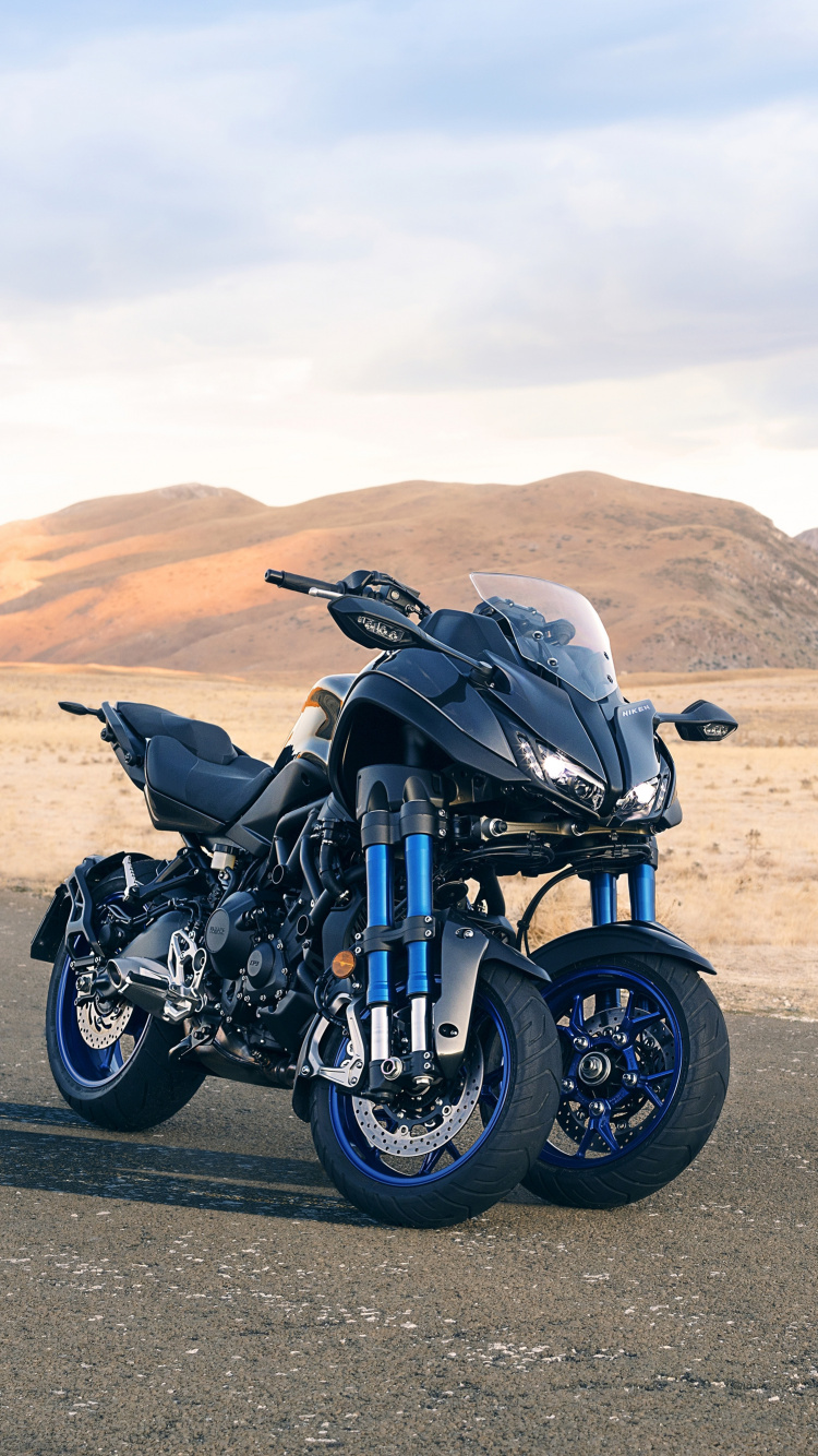 Обои Ямаха мотор Компани, мотоцикл, Ямаха НИКЕН, мотоспорт, дорожное путешествие в разрешении 750x1334