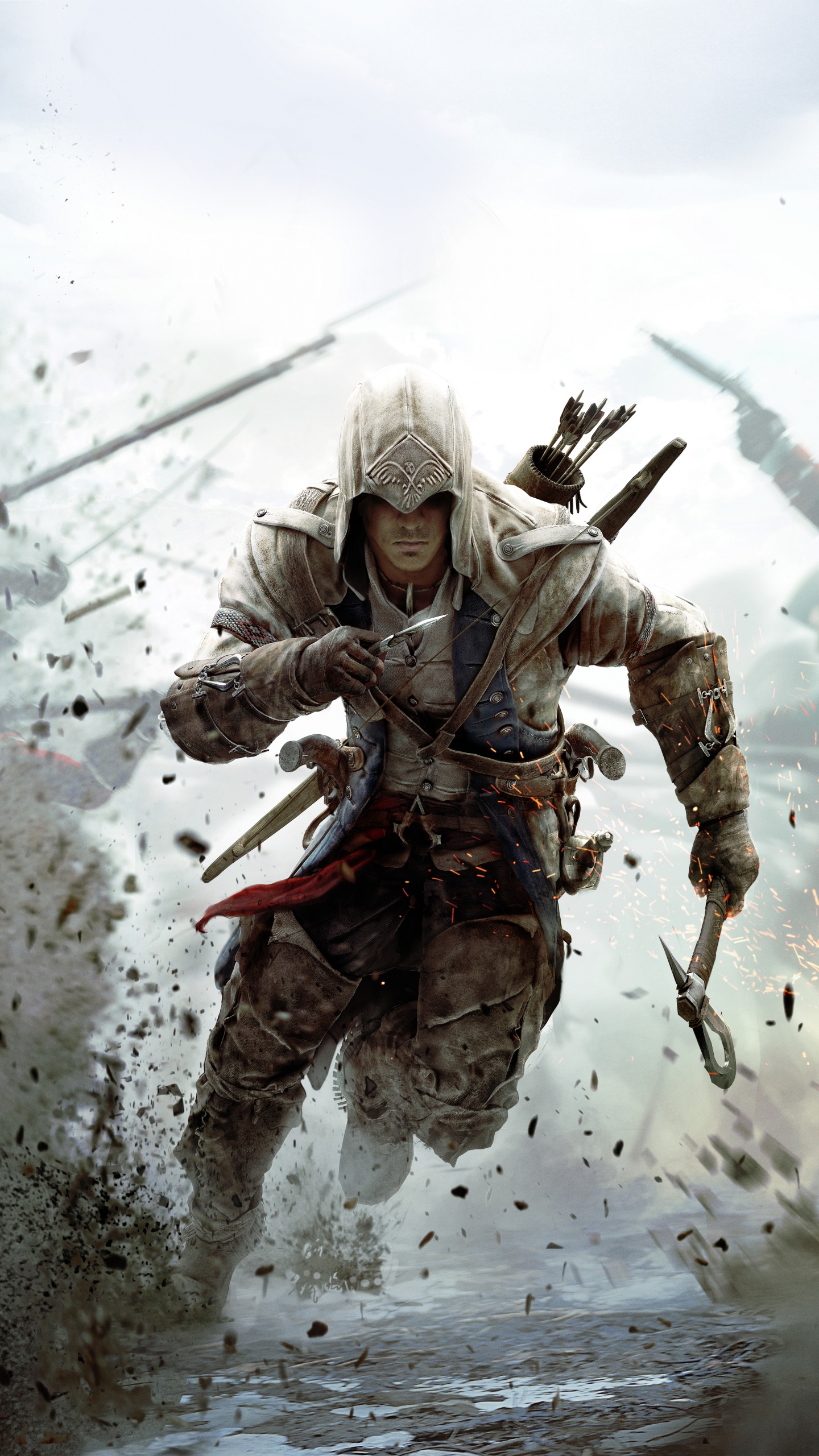 Обои assassins creed 3, Assassins Creed III, ассассинс Крид II, ubisoft, иллюстрация в разрешении 1440x2560