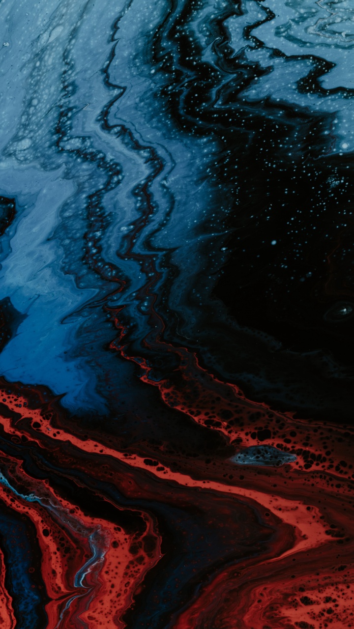 Обои вода, синий, природа, красный цвет, лава в разрешении 720x1280