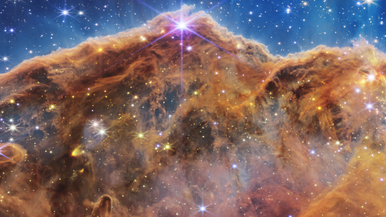 Обои Джеймс Уэбб, Столпы творения, Космический Телескоп Джеймса Вебба, космический телескоп, НАСА в разрешении 1280x720
