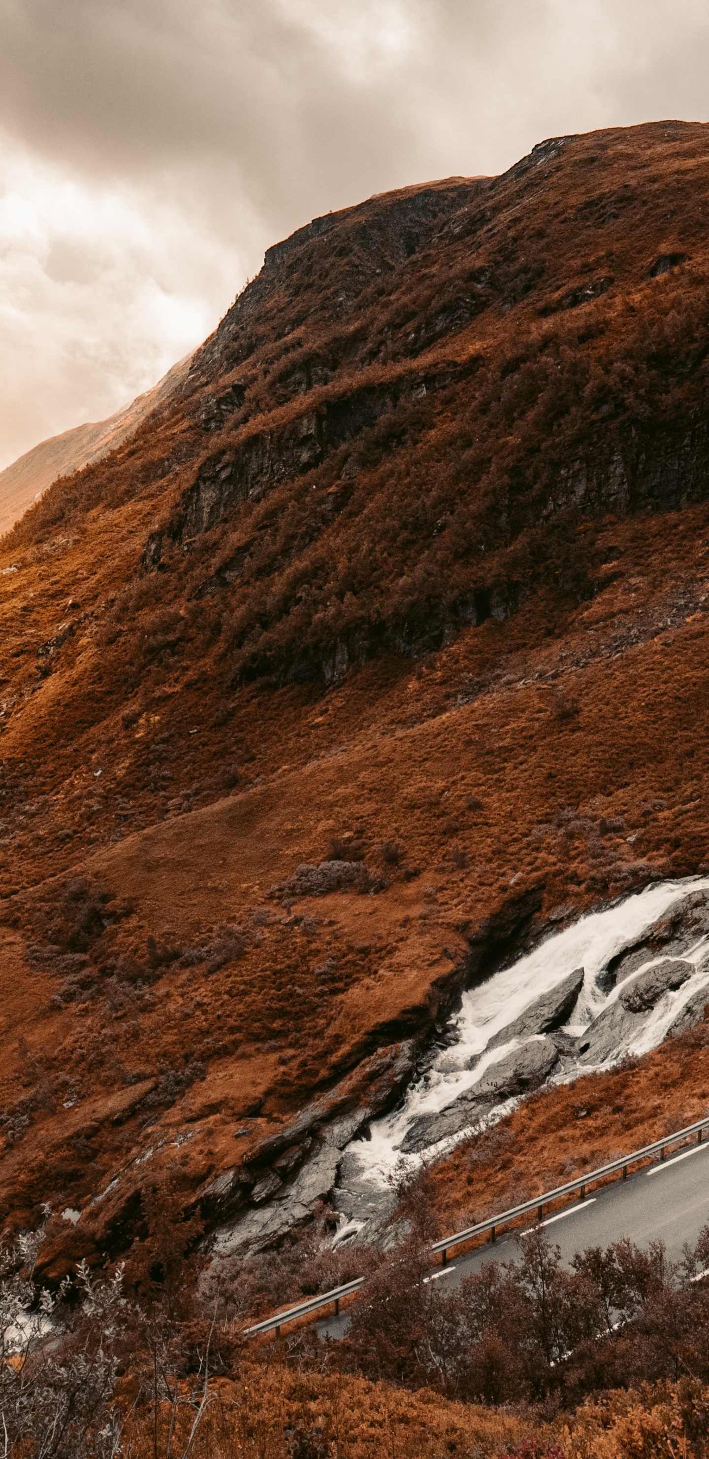 Обои теплая природа, облако, гора, природный ландшафт, склон в разрешении 1440x2960